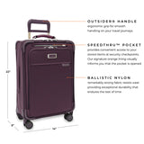 Briggs & Riley | Limited Edition Essential 22" Carry-On Expandable Spinner | Plum